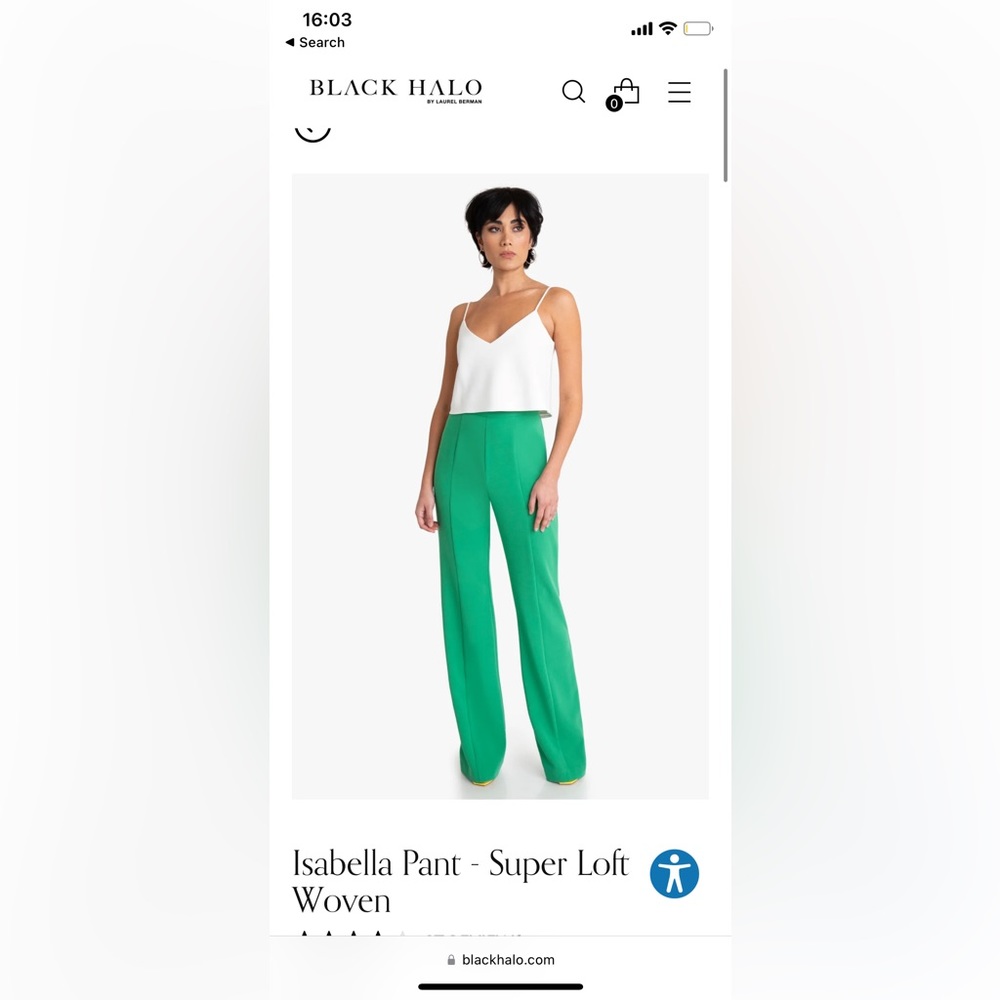 Luxury Black Halo Isabella Pant SOLD OUT in small NWOT blogger fav! Send offers!
